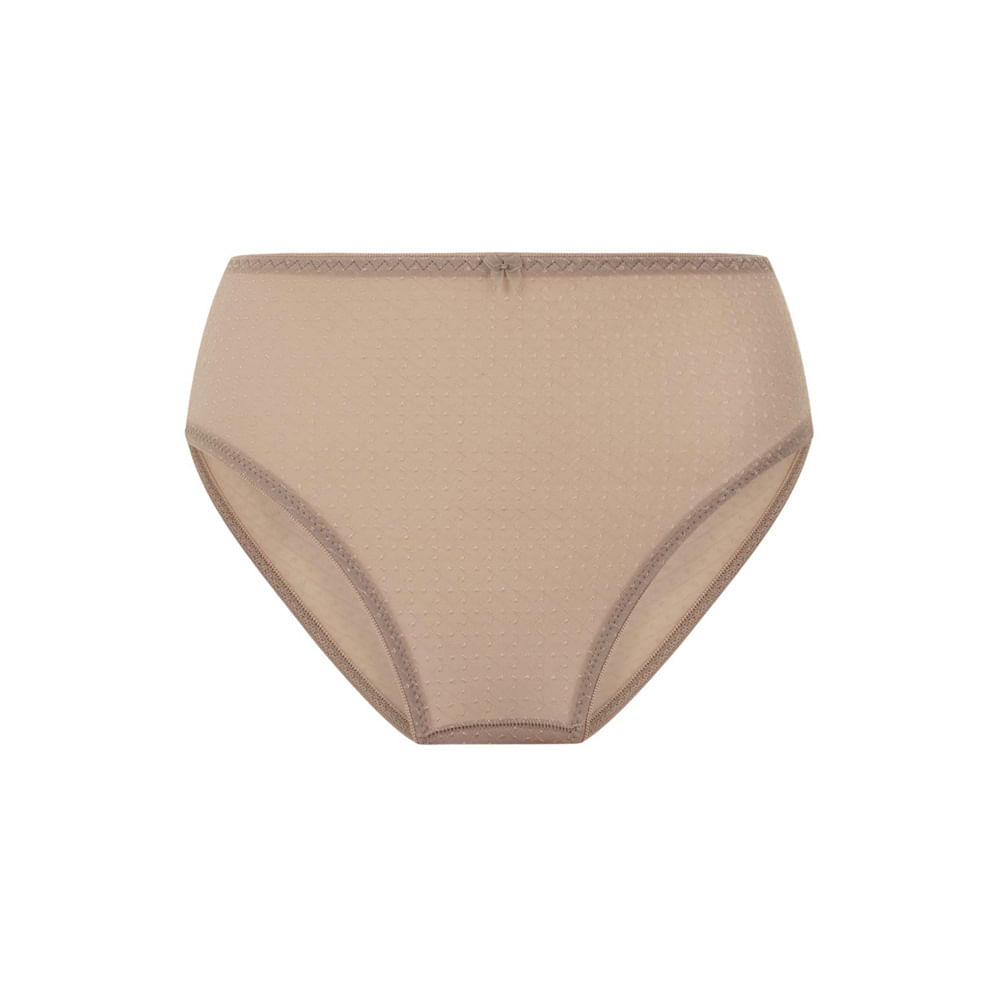 Calcinha Cintura Alta  Emotions BEIGE FONCÉ