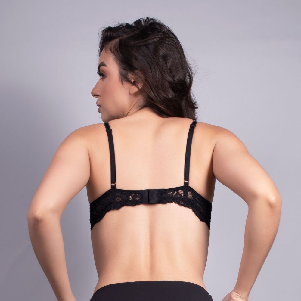 Sutiã Push Up Rendado Milano PRETO
