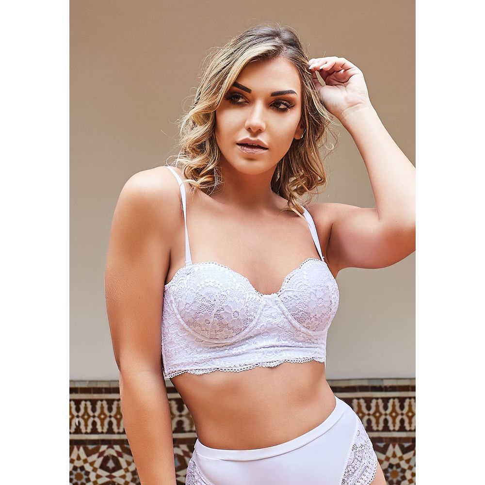 Top Bustier Com Bojo Wonder For You BRANCO