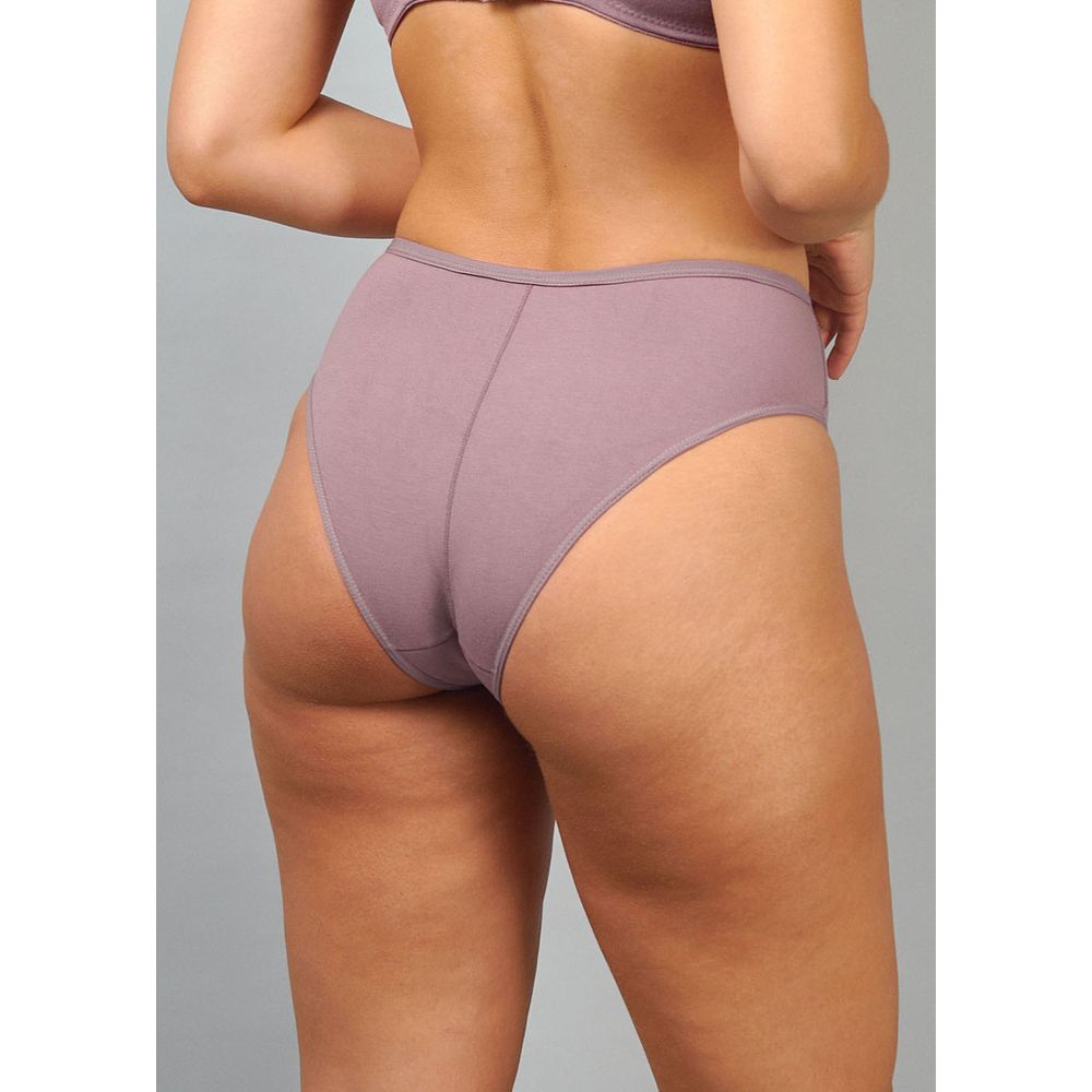 Calcinha Cintura Alta Com Reforço Frontal Modal BERINJELA
