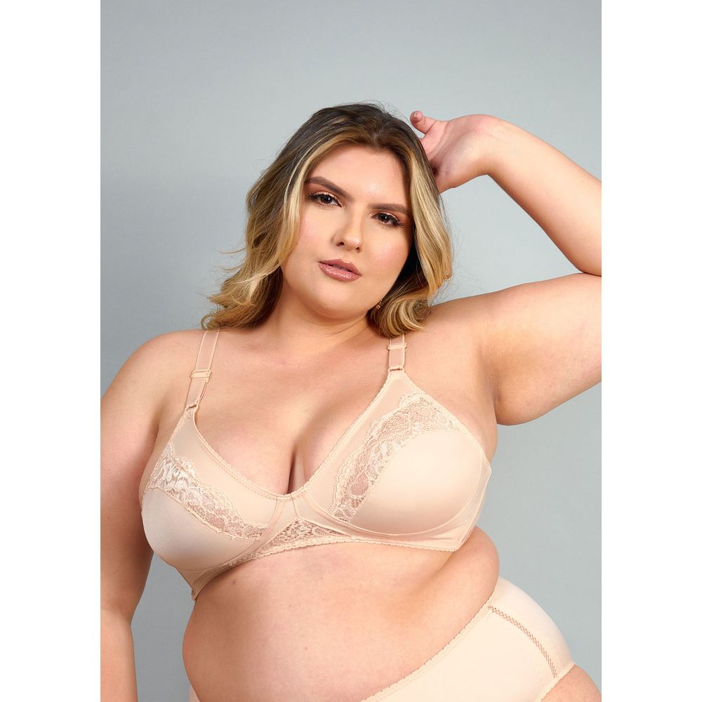 Sutiã Tradicional Sem Bojo Com Renda Linea Sensualité BEGE