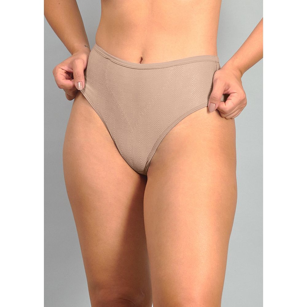Calcinha Cintura Alta Açores BEIGE FONCÉ