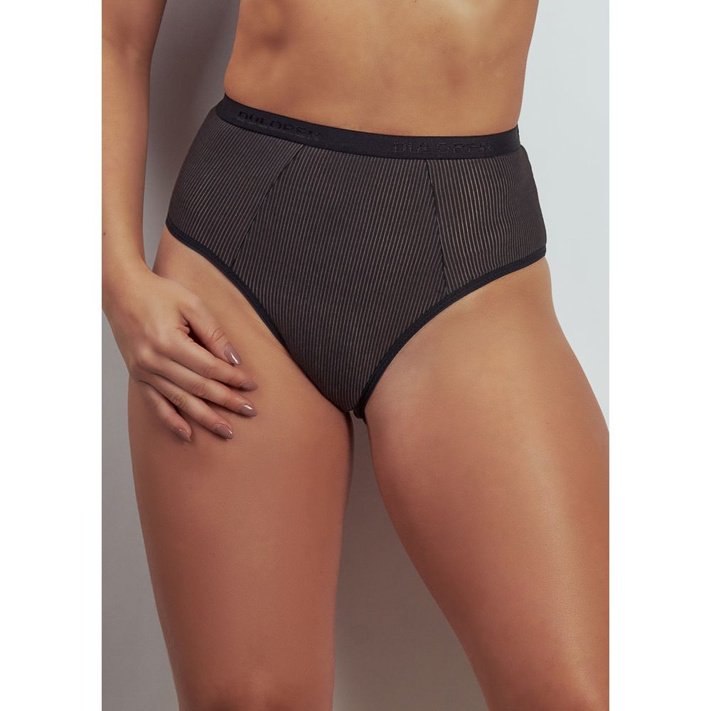 Calcinha Hot Pants Algodão Com Fio LYCRA® Mirella PRETO