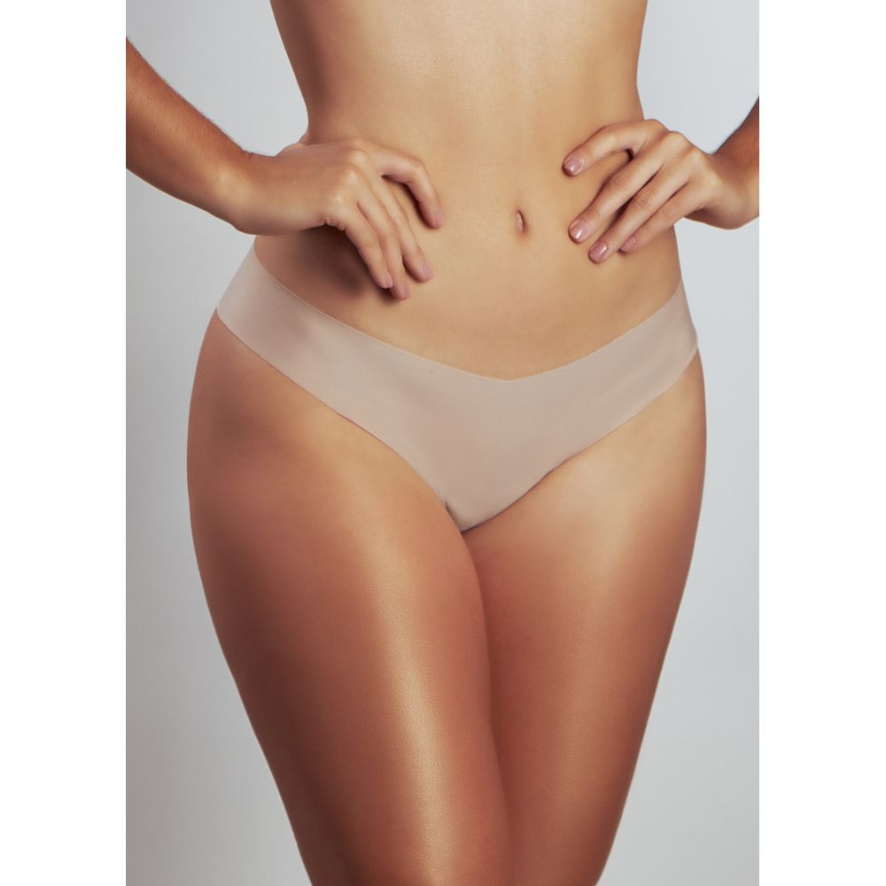 Calcinha Biquíni Zero Marca Laser Control BEIGE FONCÉ