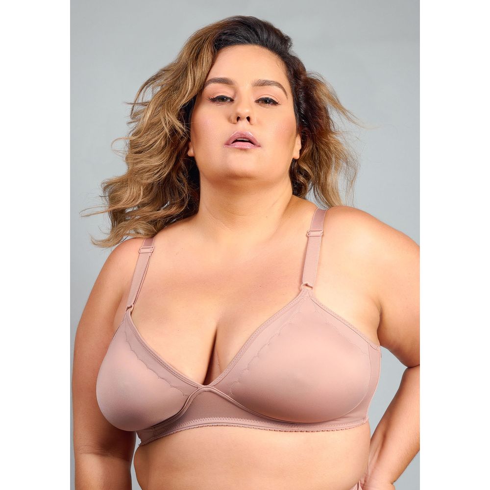 Sutiã Triângulo Sem Bojo Elegance CASTANHA