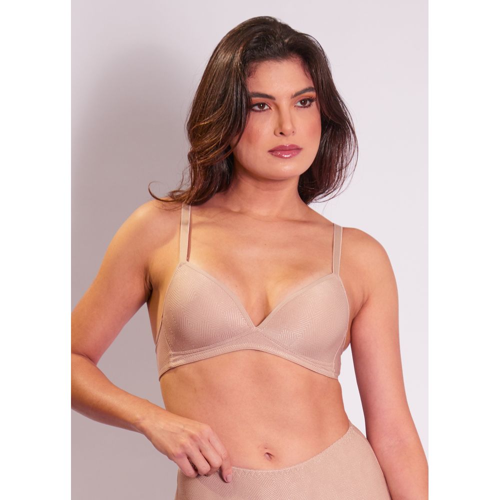 Sutiã Triângulo Com Bojo Estruturado Açores BEIGE FONCÉ