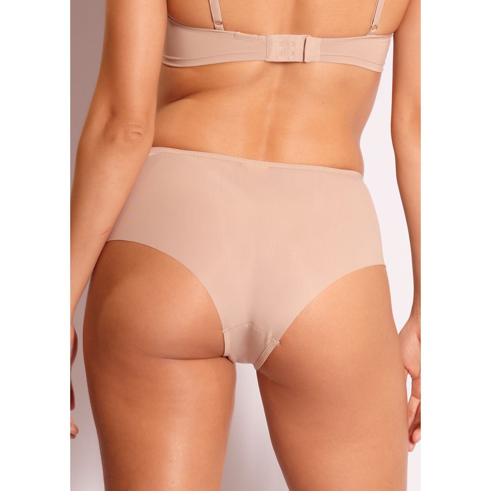 Calcinha Modeladora Cintura Alta Laser Control  BEIGE FONCÉ