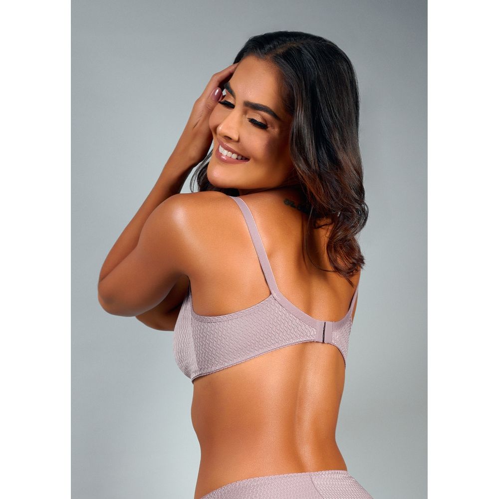 Sutiã Triângulo Sem Bojo Mondrian com fio LYCRA® BERINJELA