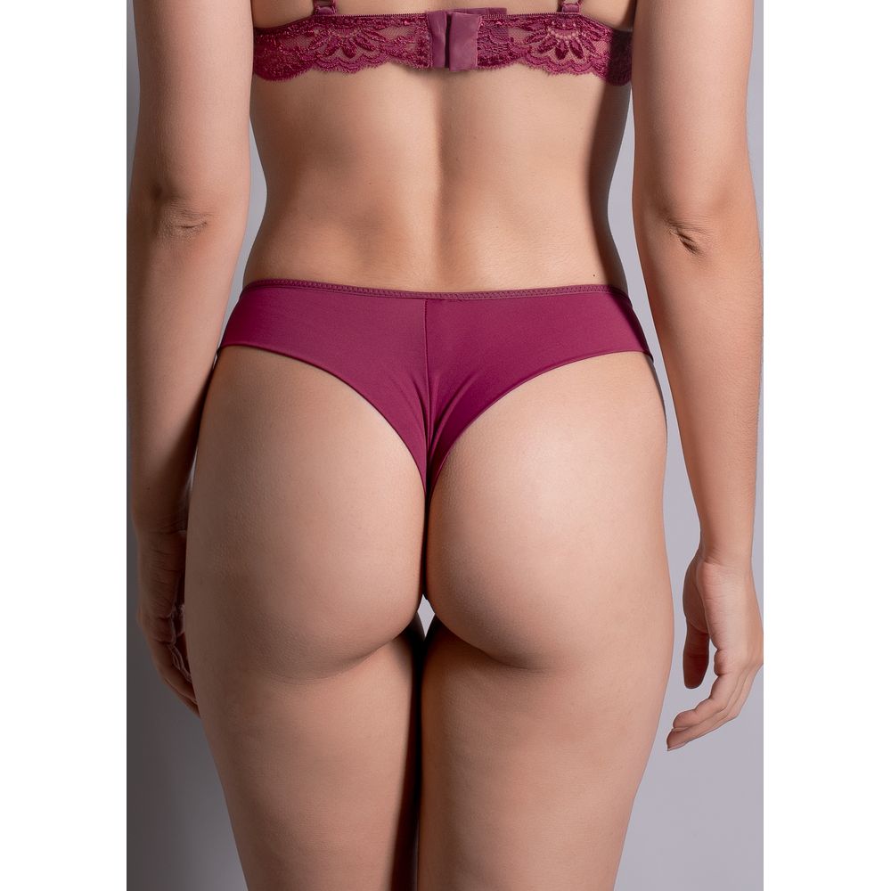 Calcinha Fio Com Renda Riviera GRENAT