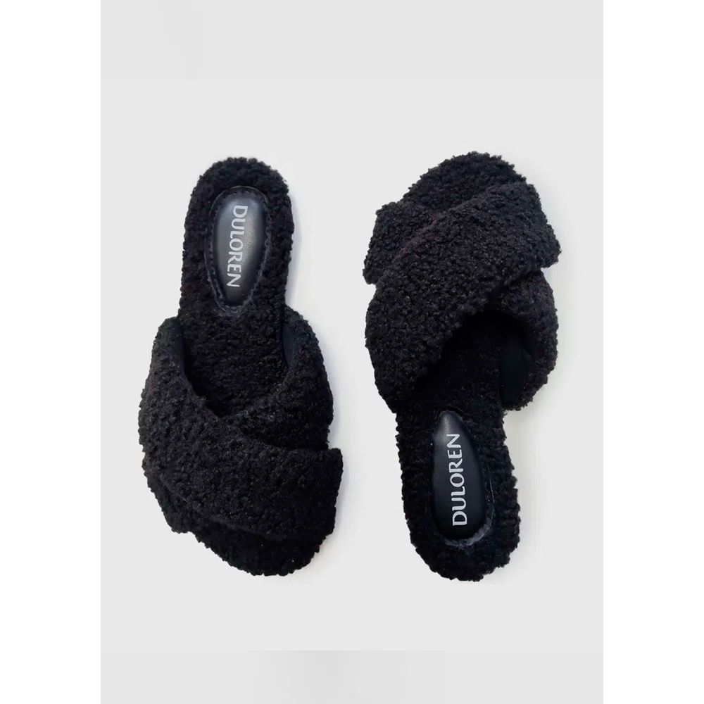 Pantufa Cruzada Maitê PRETO