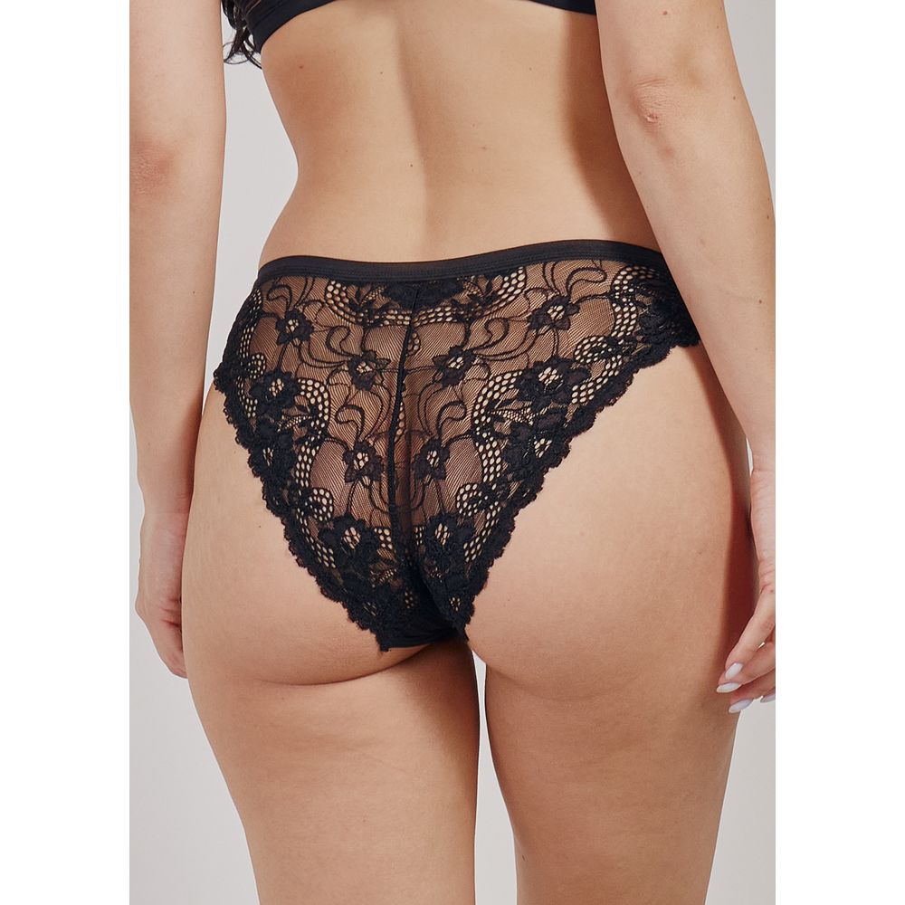 Calcinha Biquini em Tule e Renda Genevieve PRETO