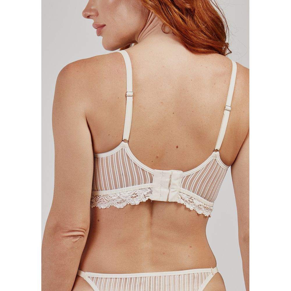 Top Estilo Corset em Tule e Renda Genevieve PERLE