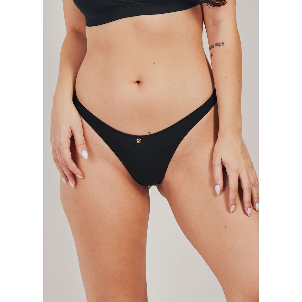 Calcinha Tanga Algodão Egípicio Cleo PRETO