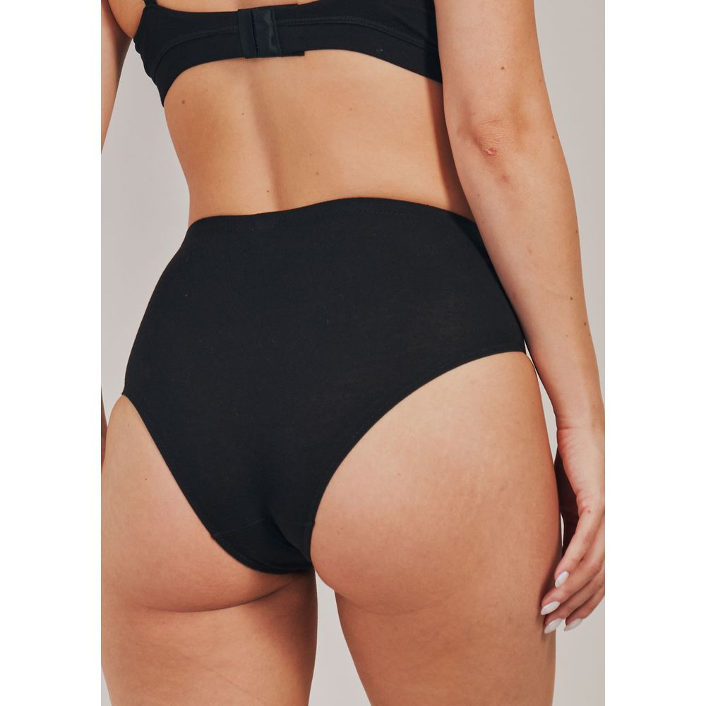 Calcinha Cintura Alta Algodão Egípcio Cleo PRETO