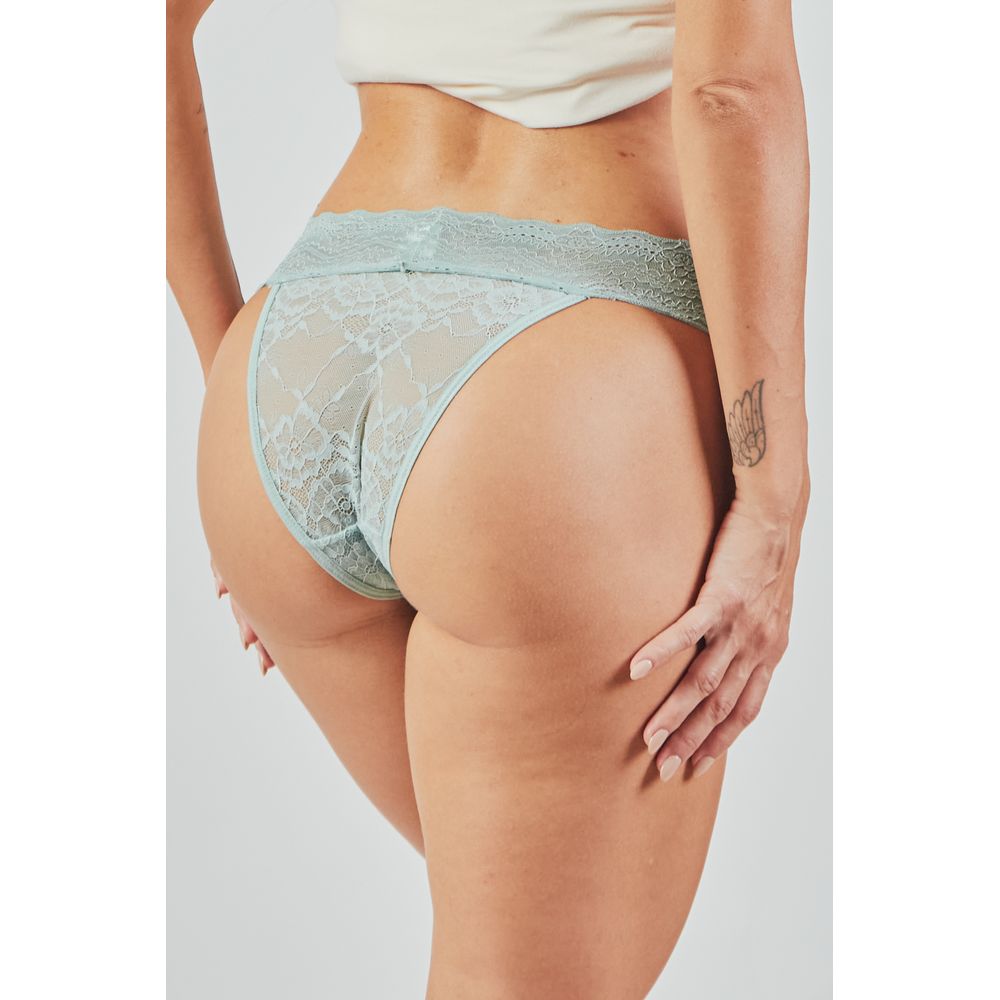 Calcinha Tanga em Renda Maya VERDE MENTA