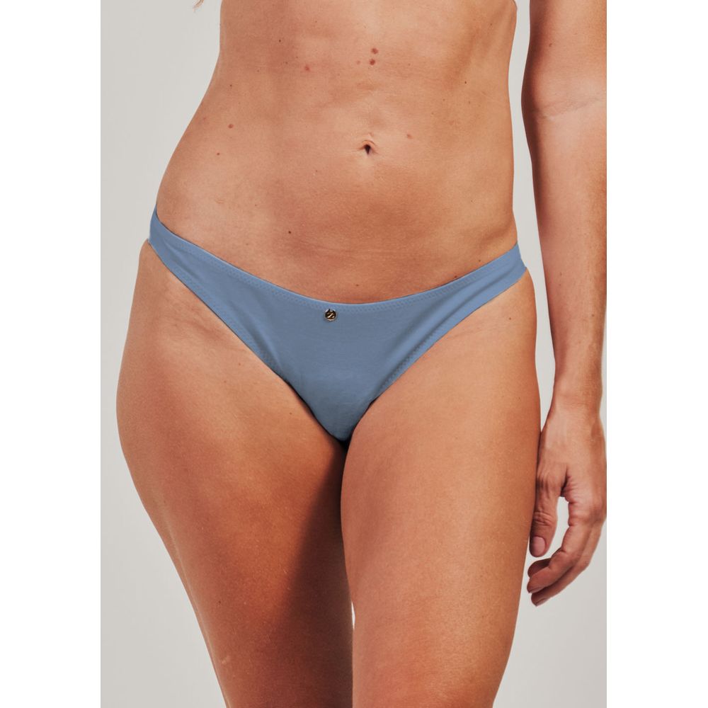 Calcinha Tanga Algodão Egípicio Cleo AZUL RETRÔ