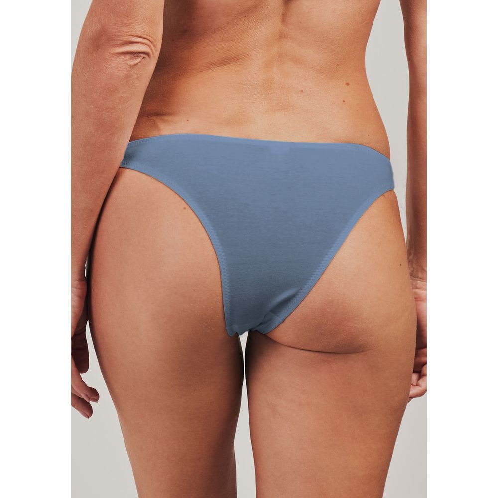 Calcinha Tanga Algodão Egípicio Cleo AZUL RETRÔ