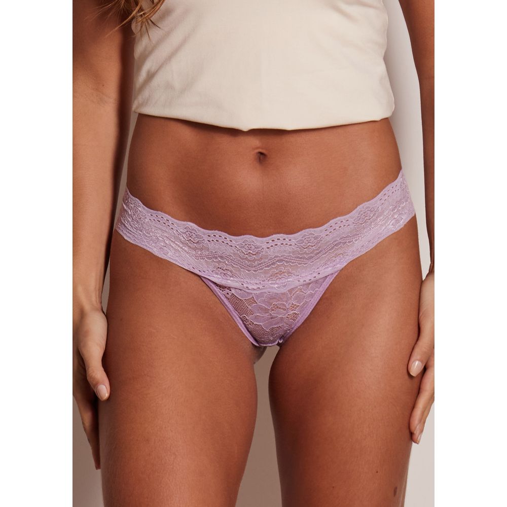 Calcinha Tanga em Renda Maya LAVANDA