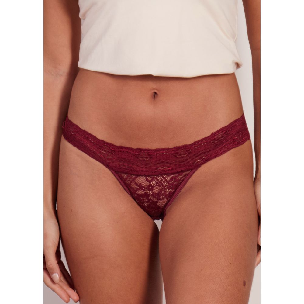 Calcinha Tanga em Renda Maya GRENAT