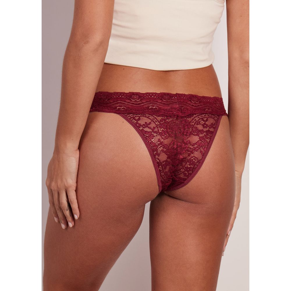 Calcinha Tanga em Renda Maya GRENAT