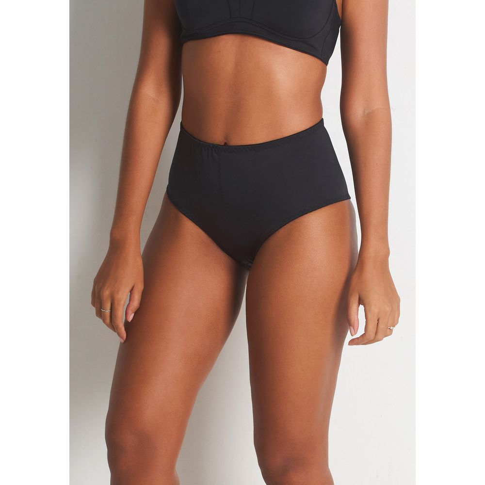 Calcinha Cintura Alta Com Reforço Frontal Flex Power PRETO