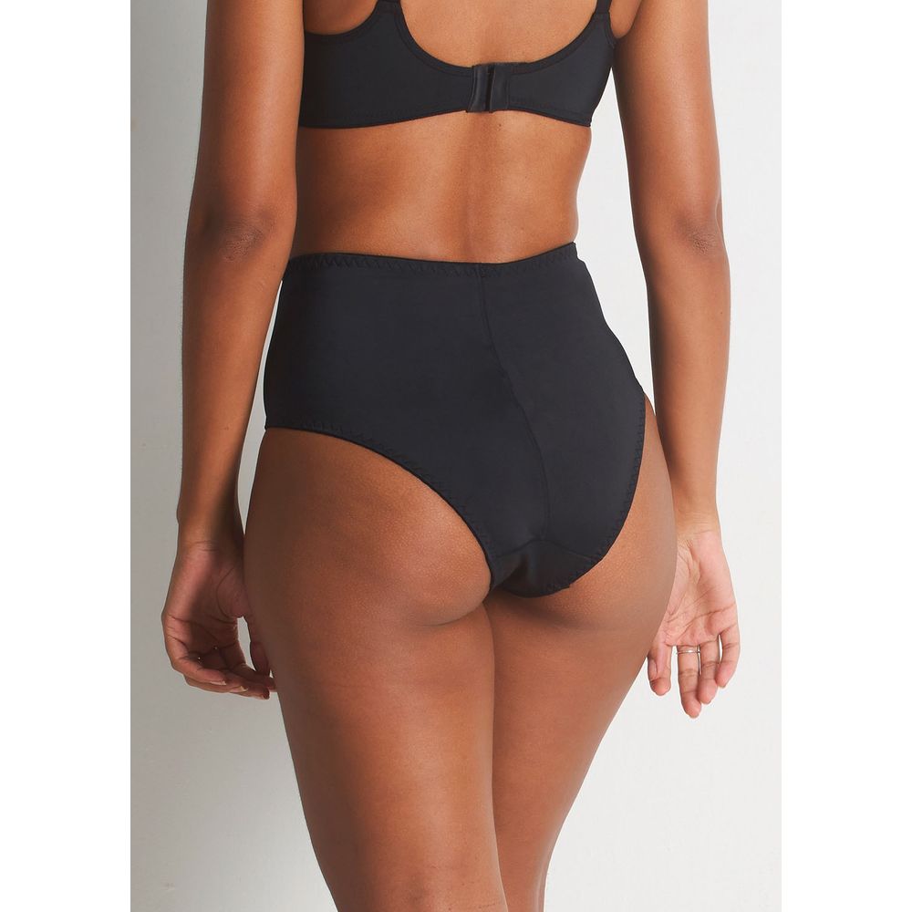 Calcinha Cintura Alta Com Reforço Frontal Flex Power PRETO