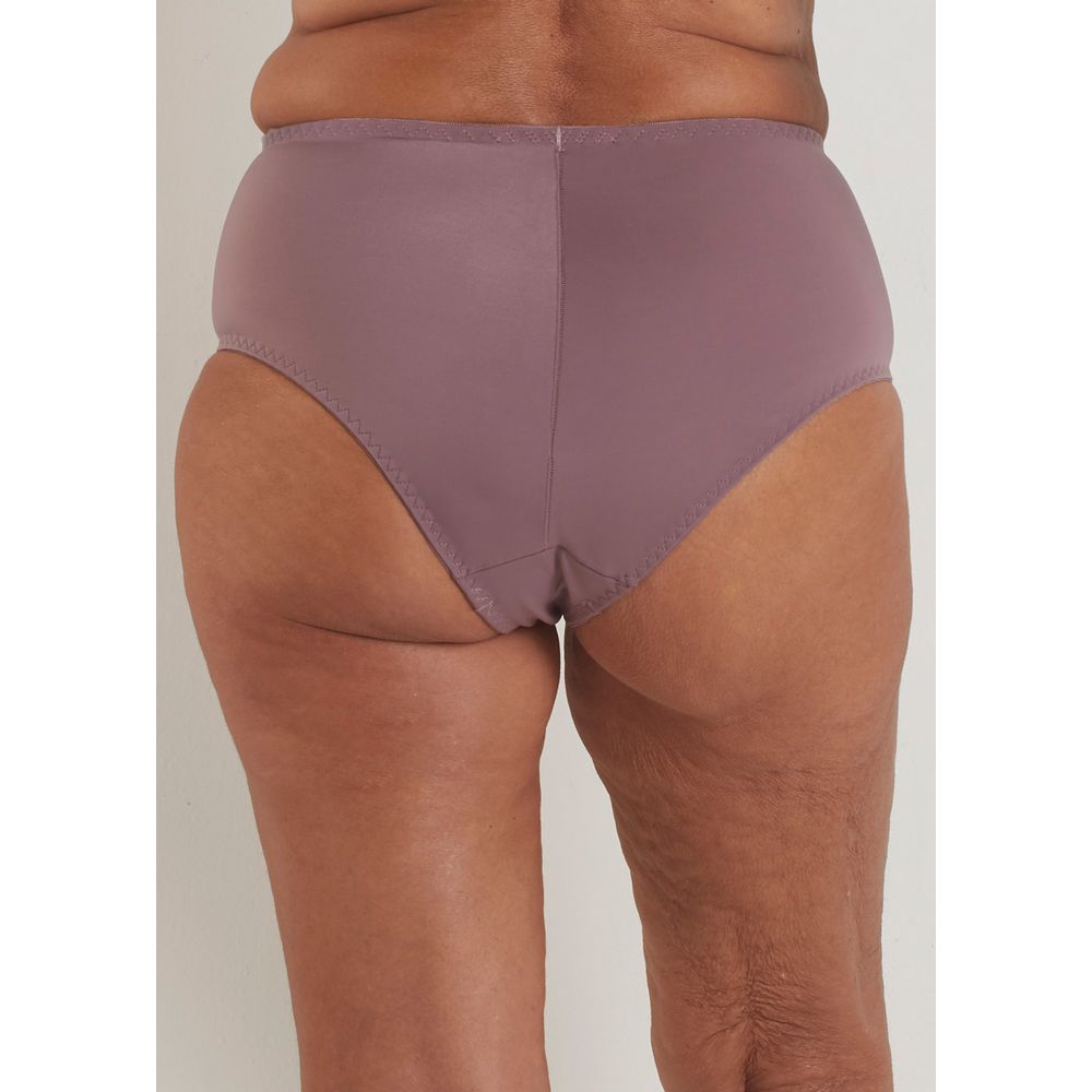 Calcinha Cintura Alta Com Reforço Frontal Flex Power BERINJELA