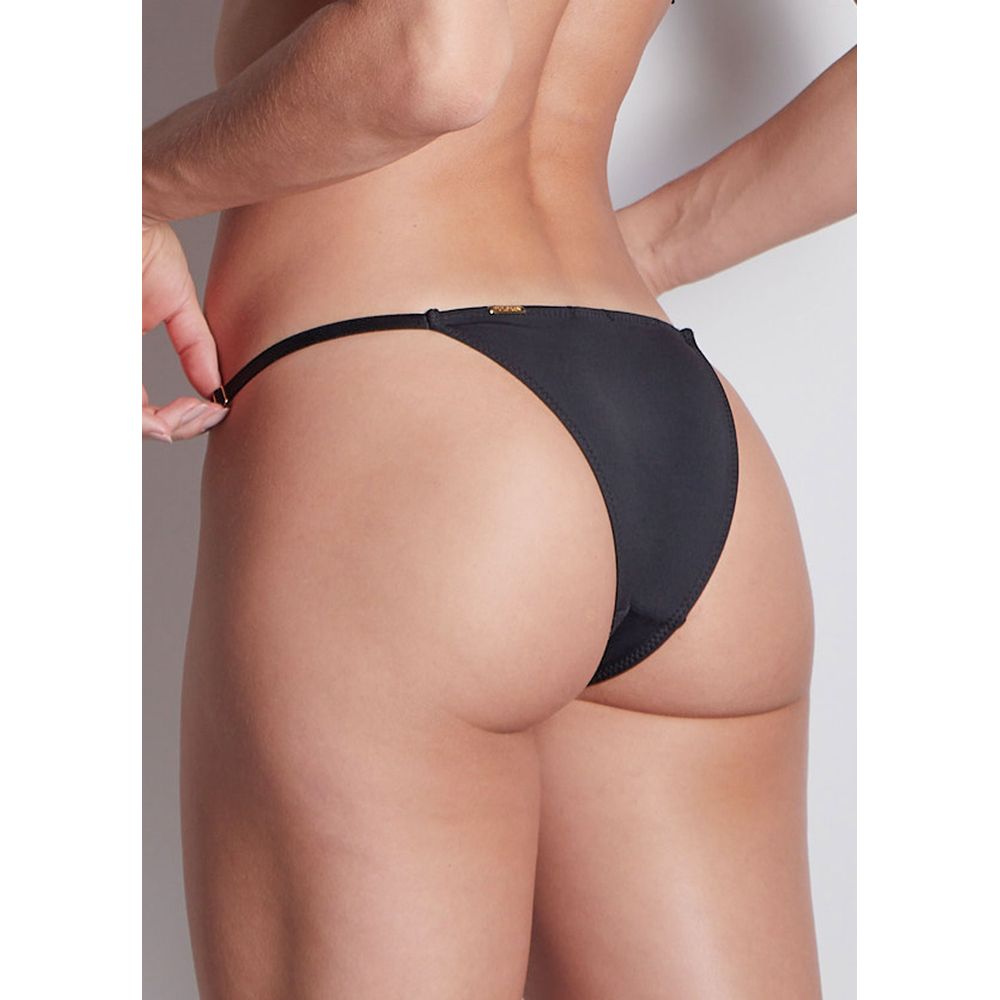 Calcinha String Em Renda Bicolor Carol PRETO