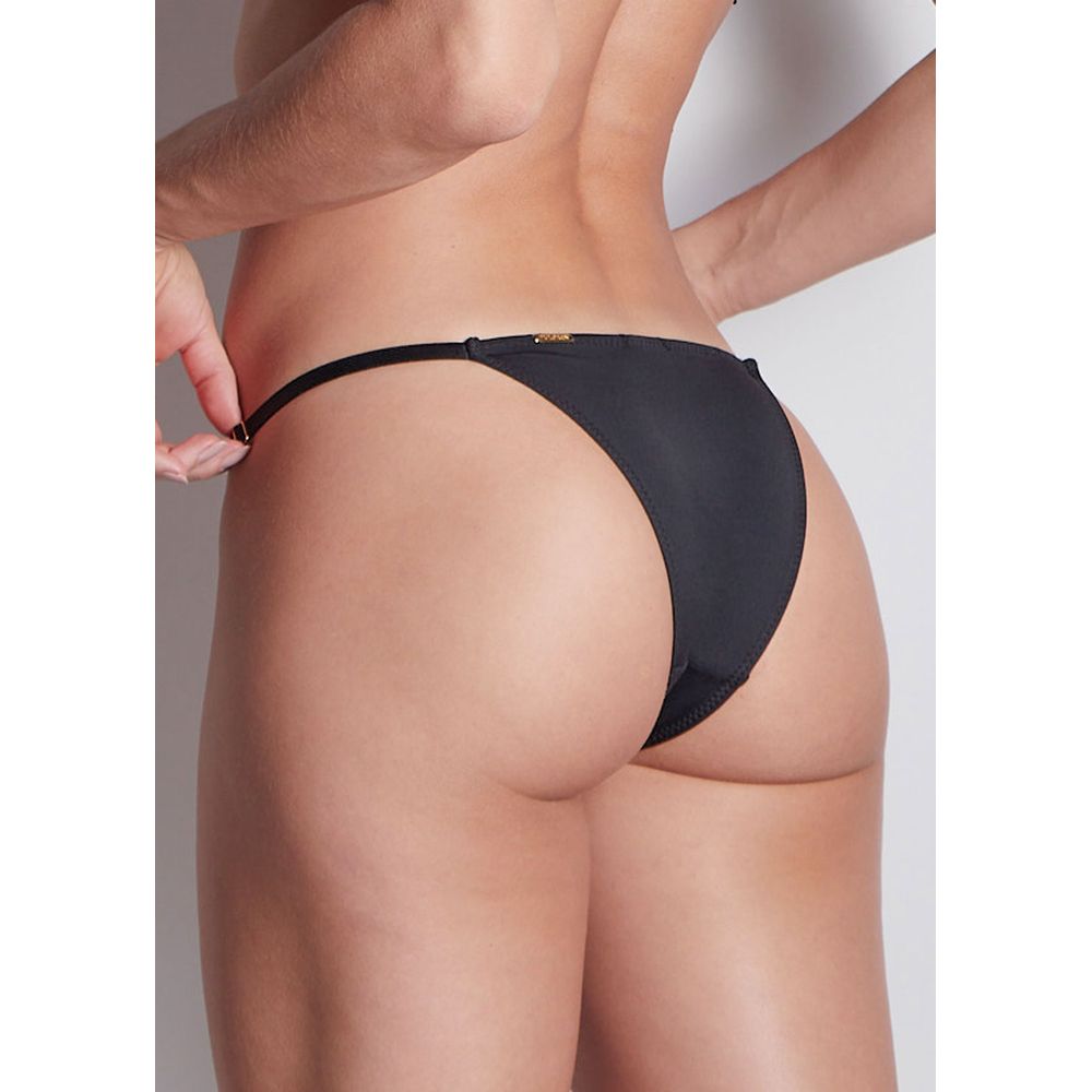 Calcinha String Em Renda Bicolor Clara
 PRETO