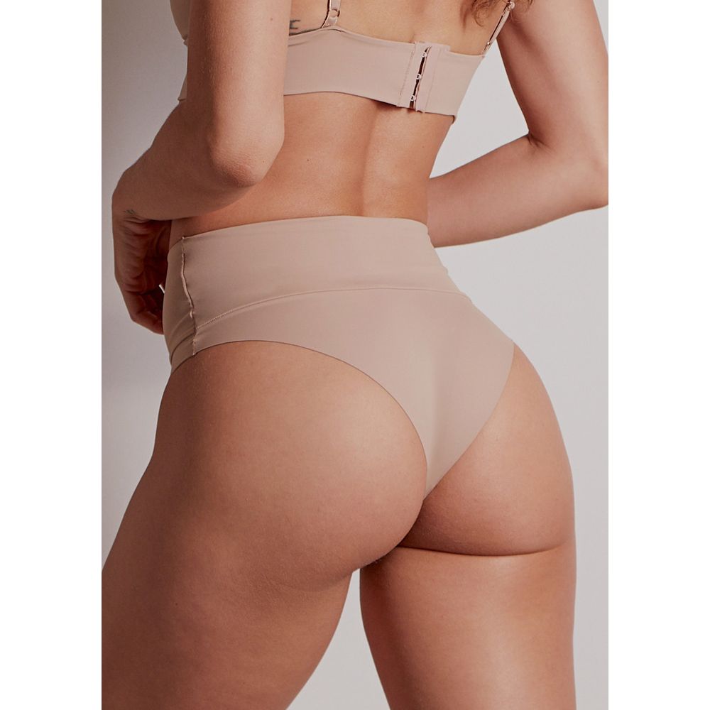 Calcinha Cintura Alta Sweet Skin BEIGE FONCÉ