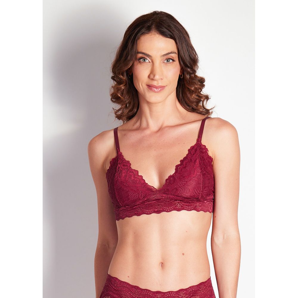 Top Em Renda Maya GRENAT