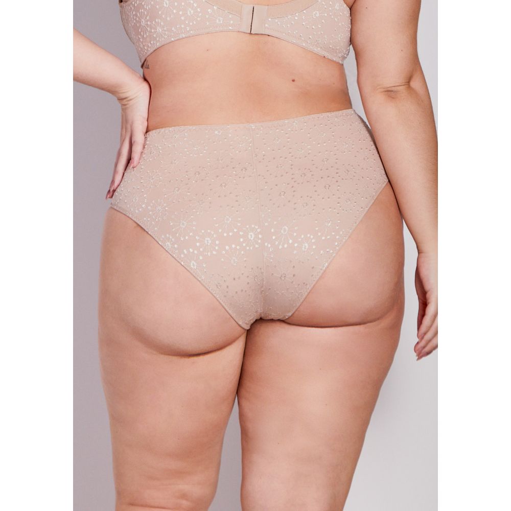 Calcinha Cintura Alta Com Reforço Frontal Alaska BEIGE FONCÉ