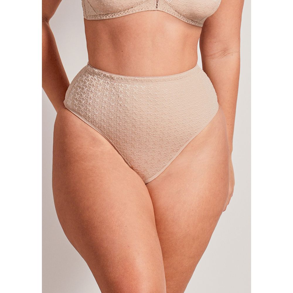 Calcinha Cintura Alta Com Reforço Frontal Nordic BEIGE FONCÉ