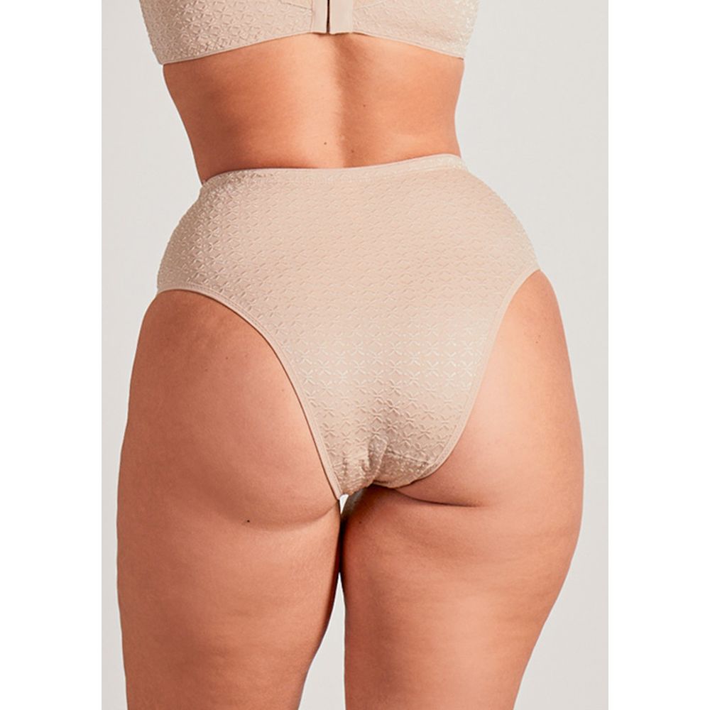 Calcinha Cintura Alta Com Reforço Frontal Nordic BEIGE FONCÉ