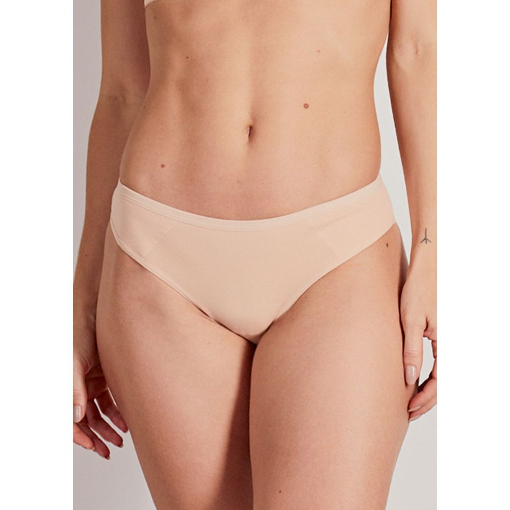 Calcinha Biquíni Algodão com Fio LYCRA® BEGE