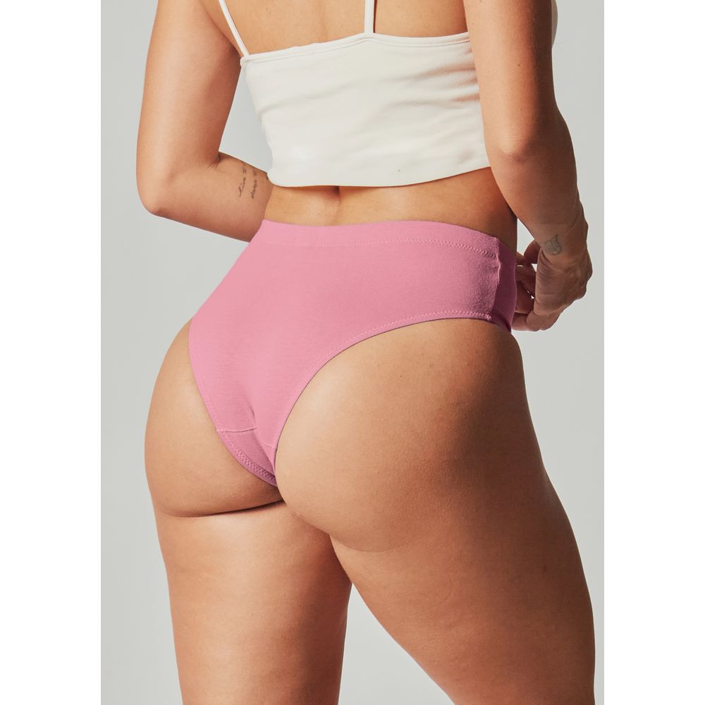 Calcinha Biquíni Larga Algodão Egípcio Cleo PINK ATOBÁ