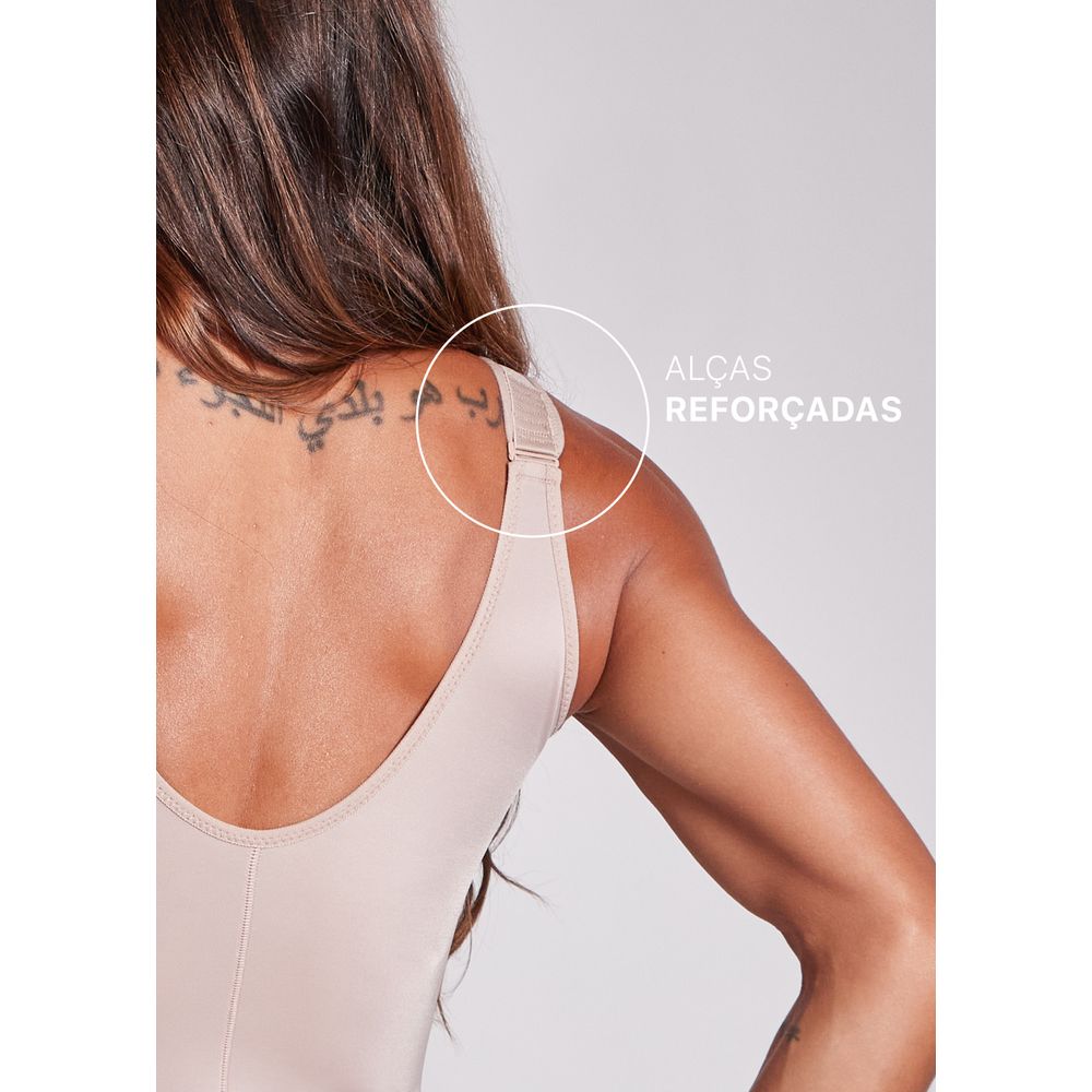Body Modelador Sem Bojo Vi Lingerie BEIGE FONCÉ
