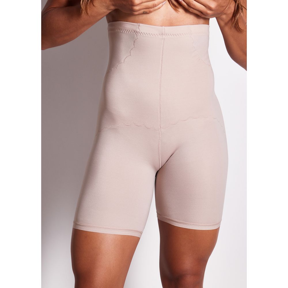 Bermuda Modelador Em Cetinete Vi Lingerie  BEIGE FONCÉ