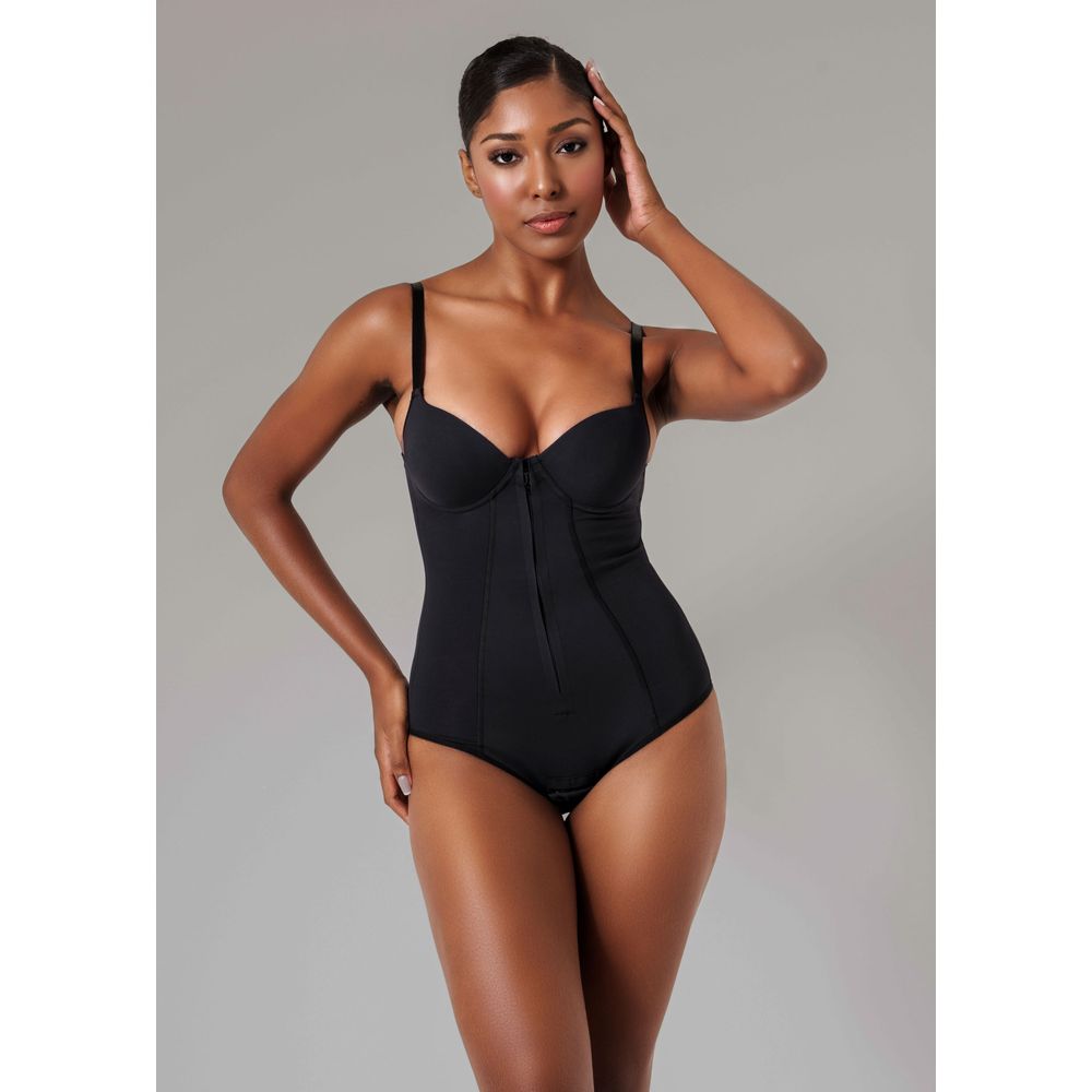 Modelador Com Zíper Frontal Vi Lingerie PRETO