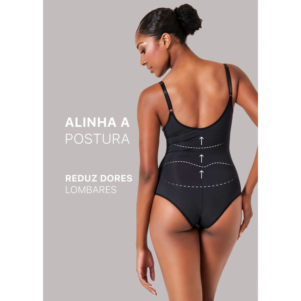 Modelador Com Zíper Frontal Vi Lingerie PRETO