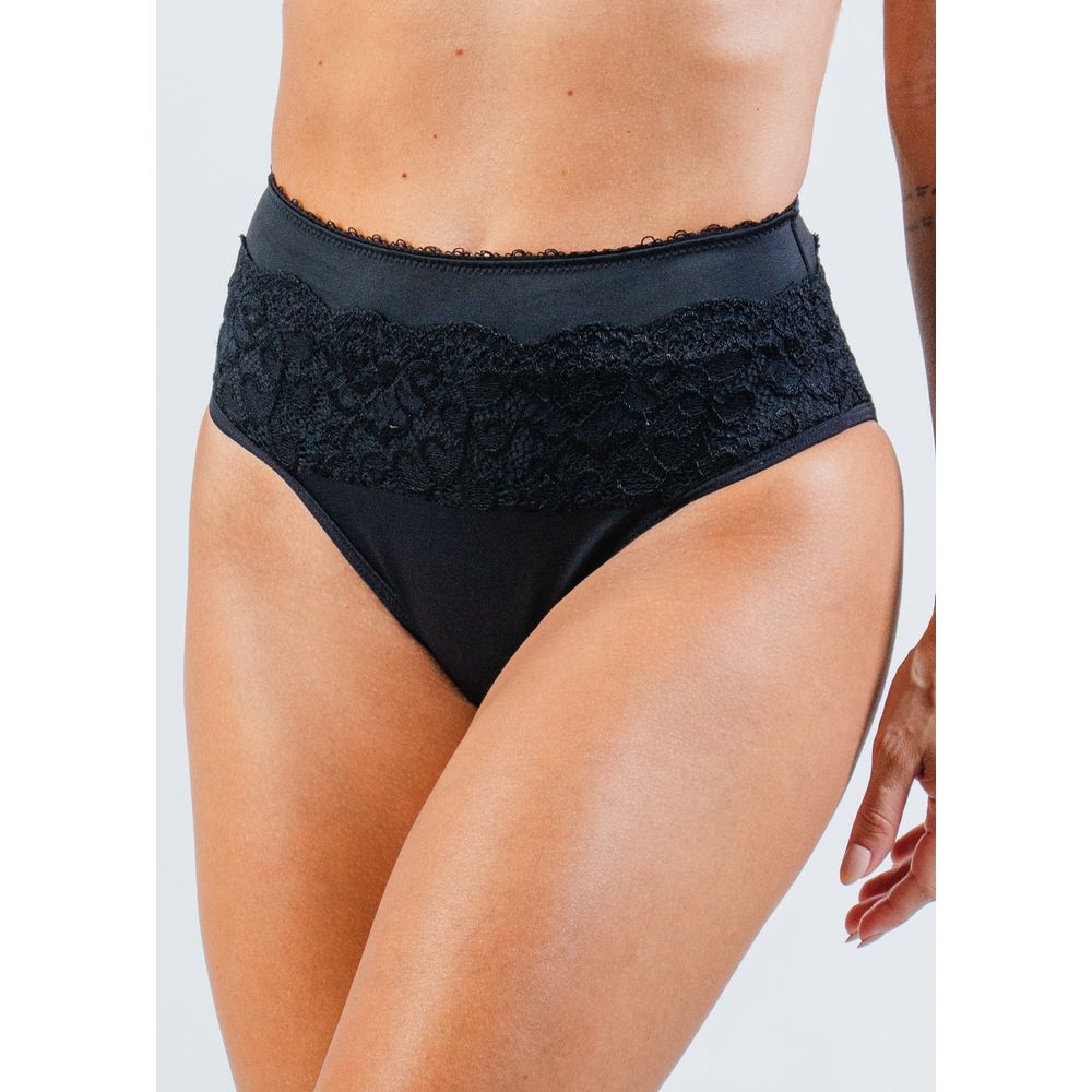 Calcinha Cintura Alta Média Compressão Dieta Zero PRETO