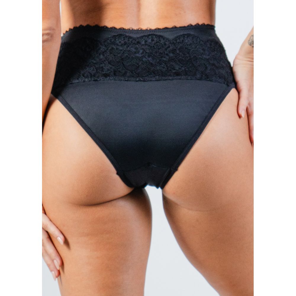 Calcinha Cintura Alta Média Compressão Dieta Zero PRETO