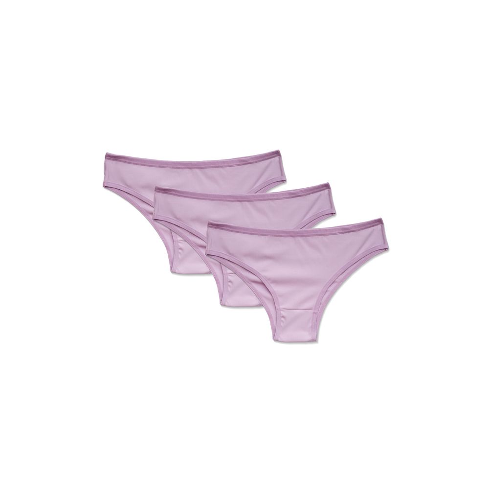 Kit 3 Calcinhas Biquíni Caneladas Vic LAVANDA