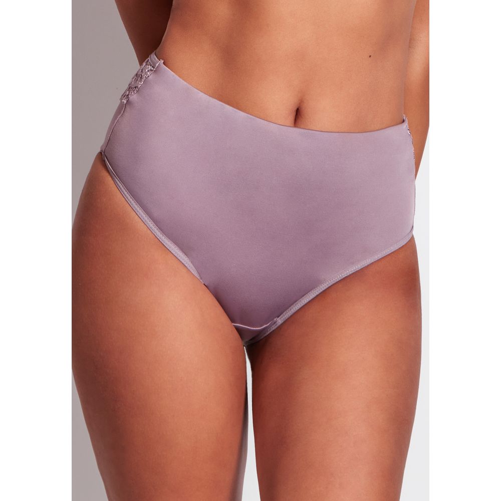 Calcinha Alta Modeladora em Cetinete New Shape BERINJELA