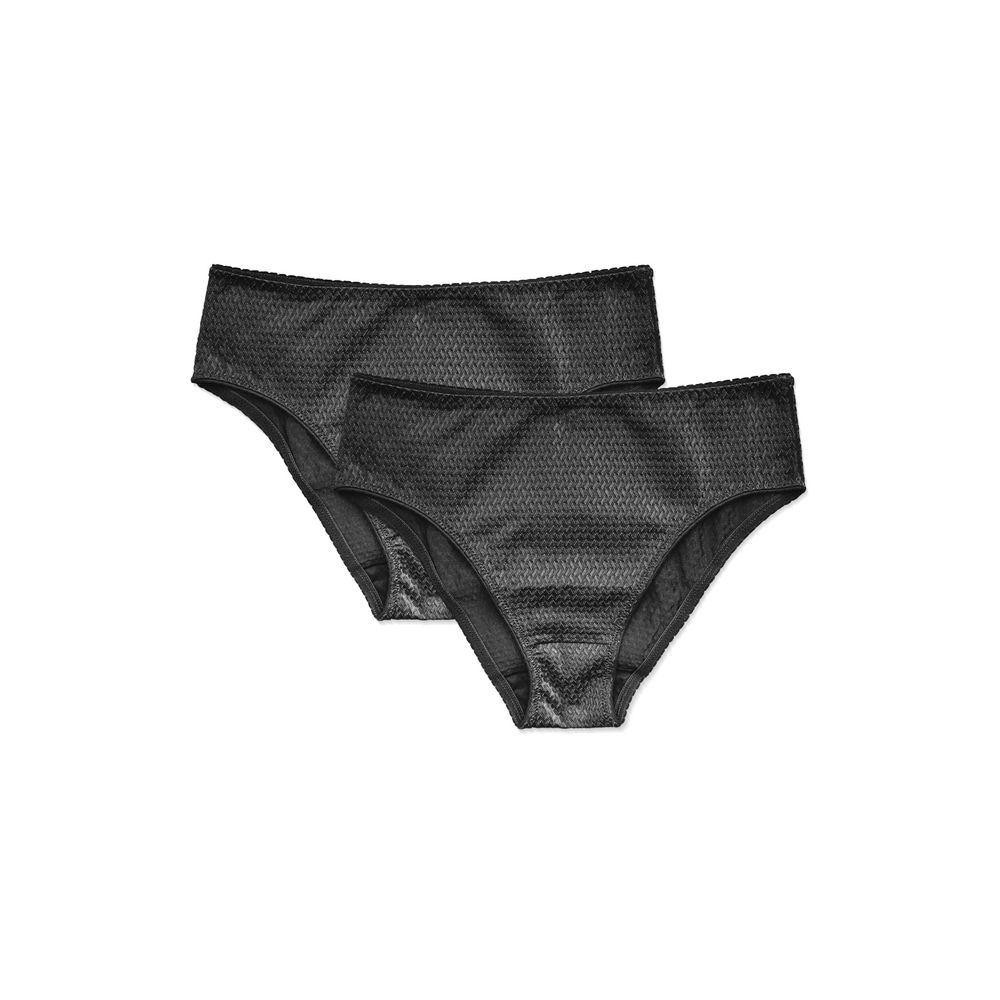 Kit 2 Calcinhas Cintura Alta Mondrian PRETO