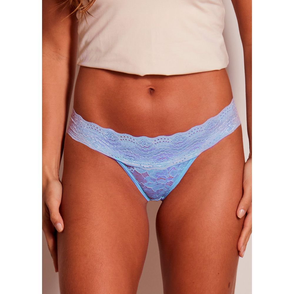 Calcinha Tanga em Renda Maya LILÁS MÉDIO