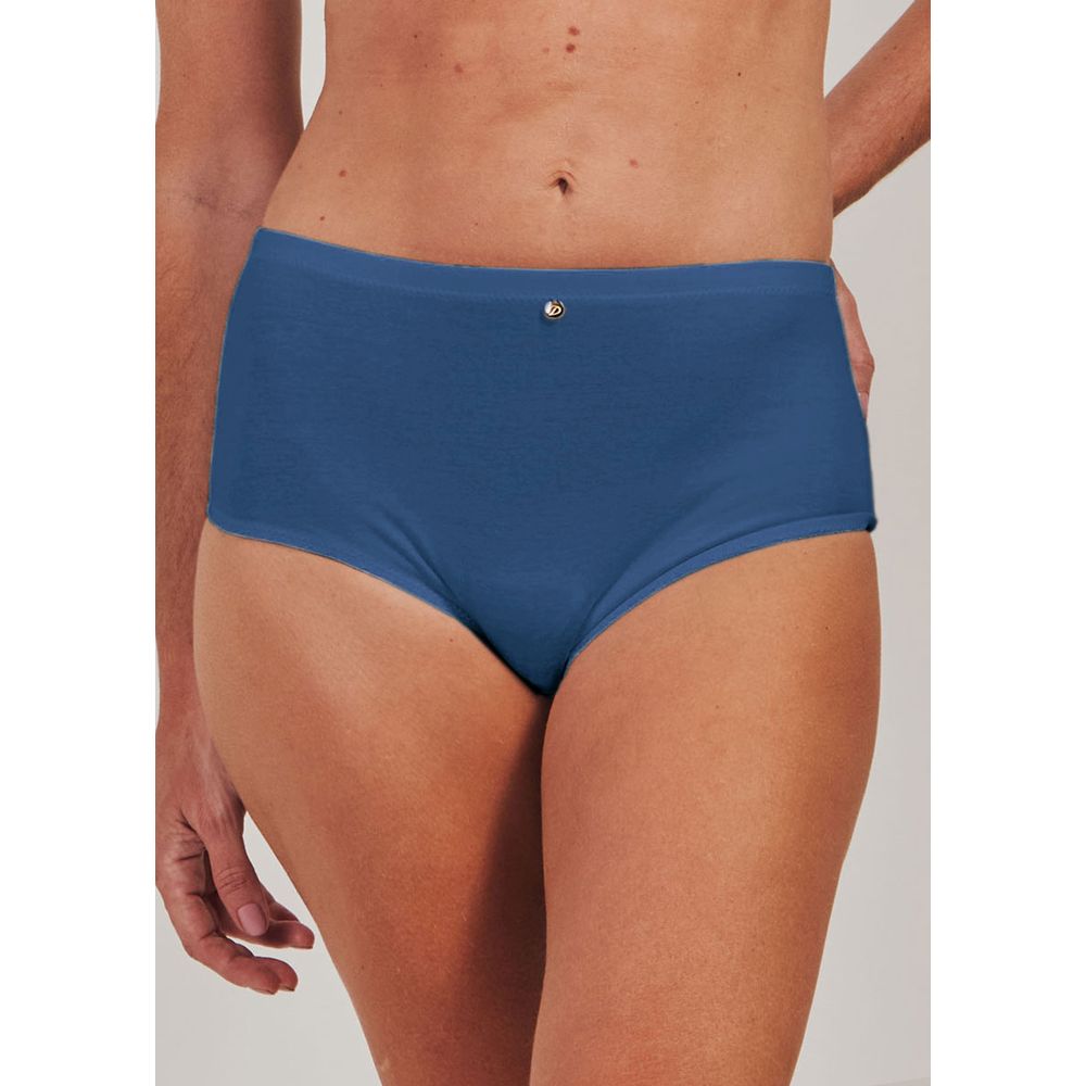 Calcinha Cintura Alta Algodão Egípcio Cleo NAVY BLUE
