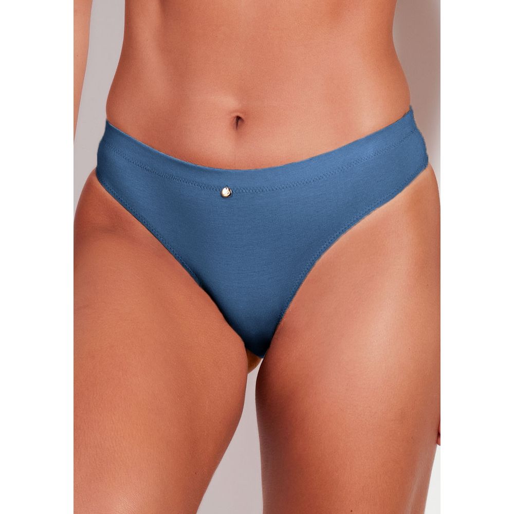 Calcinha Biquíni Média Algodão Egípcio Cleo NAVY BLUE