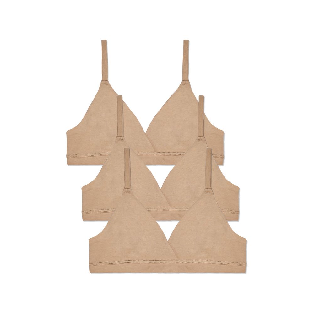 Kit 3 Sutiãs Triângulo Cleo BEGE