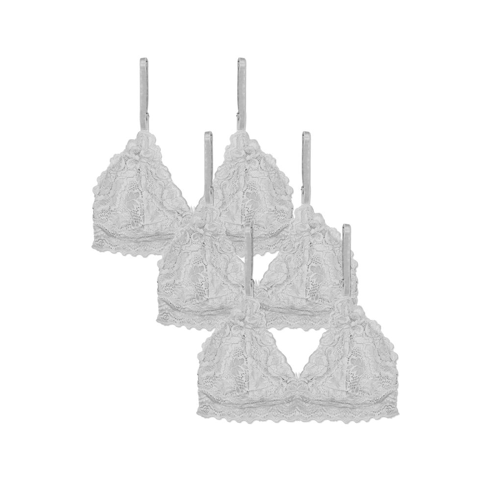 Kit 3 Tops Em Renda Maya BRANCO
